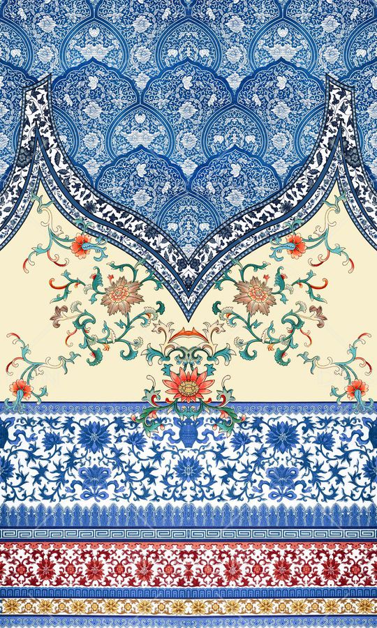 中国风印花华亿平台图片