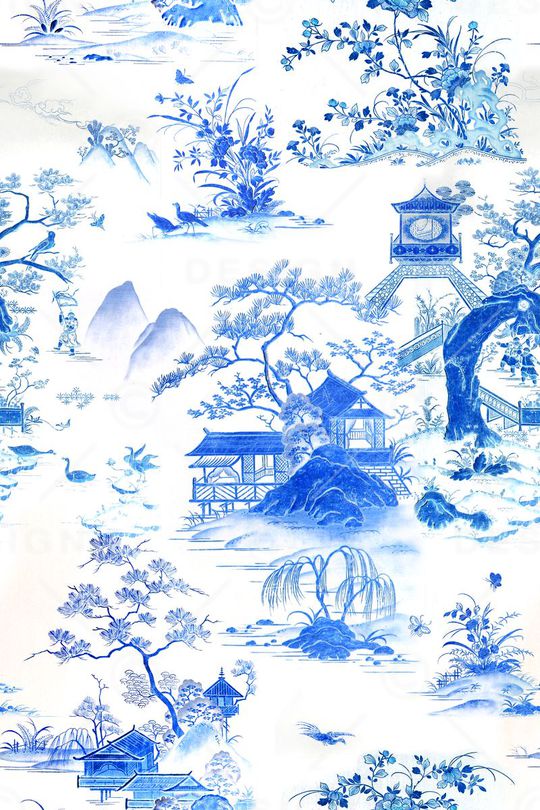 中国风印花华亿平台图片