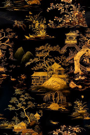 545584-中国风青花瓷雕塑风景