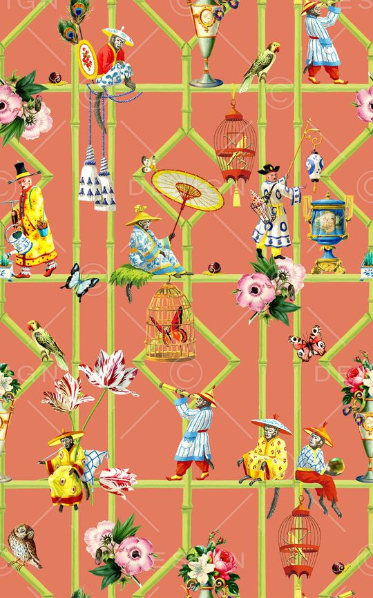 中国风印花华亿平台图片