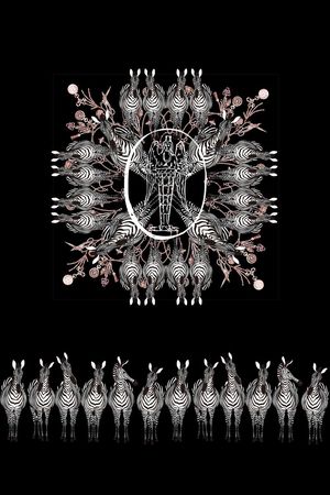 黑白风印花华亿平台图片