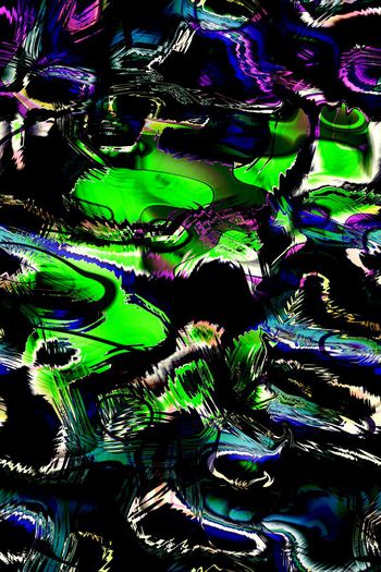 545670-艺术裂痕油画肌理女装衬衣上装直筒裤