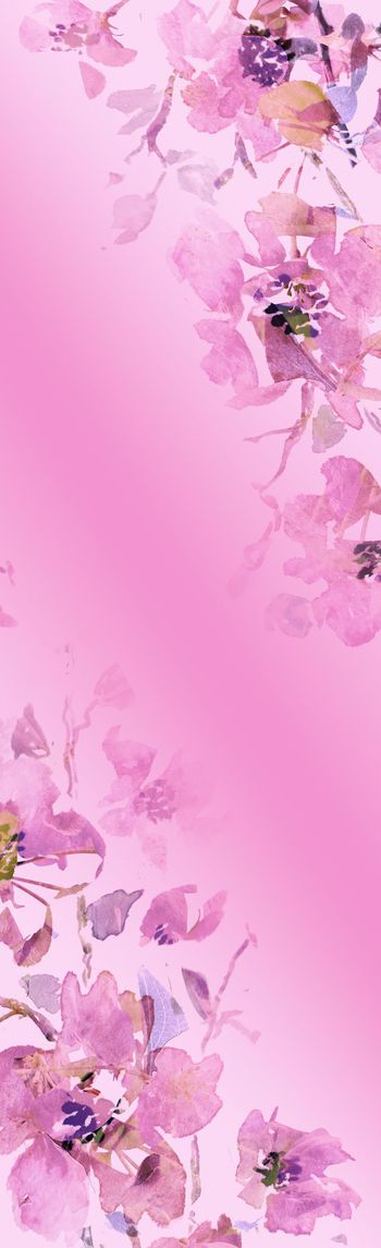 545755-手绘水彩花卉渐变经典围巾华亿平台