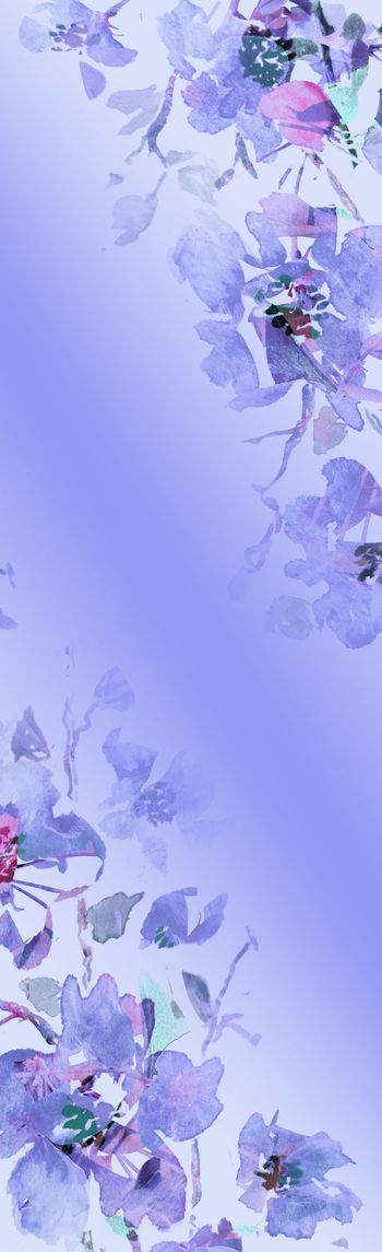 545756-手绘水彩花卉渐变经典围巾华亿平台