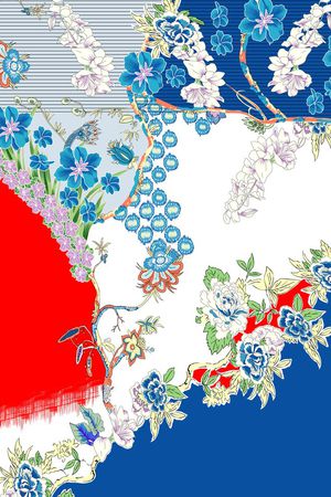 复古印花华亿平台图片