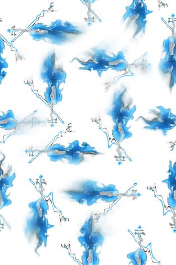 545784-手绘小提琴融化时尚面料