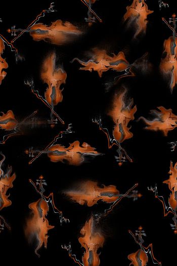 545787-手绘小提琴融化时尚面料