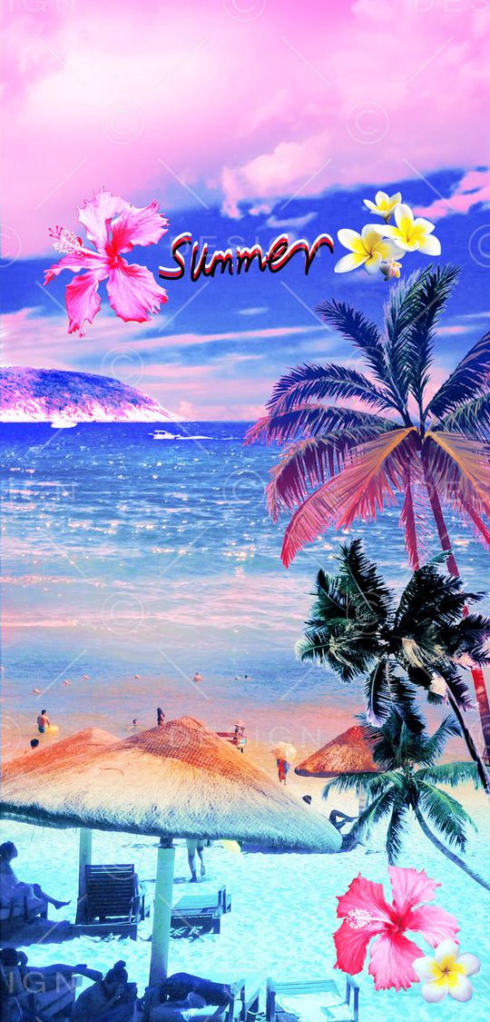 热带风景印花华亿平台图片