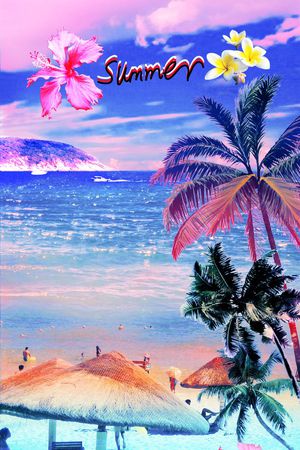 热带风景印花华亿平台图片