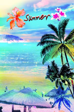 热带风景印花华亿平台图片