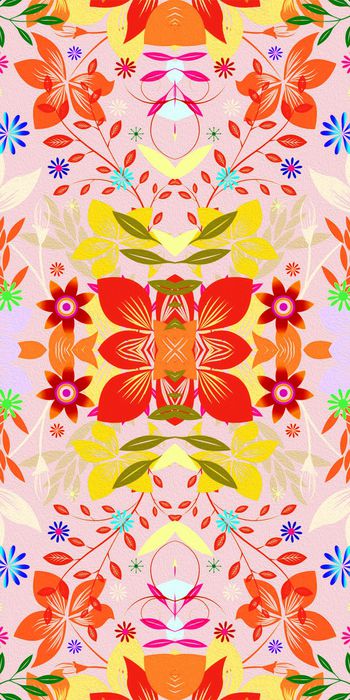 546277-时尚 花卉 油画 服装