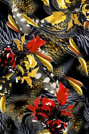 仿古印花华亿平台图片