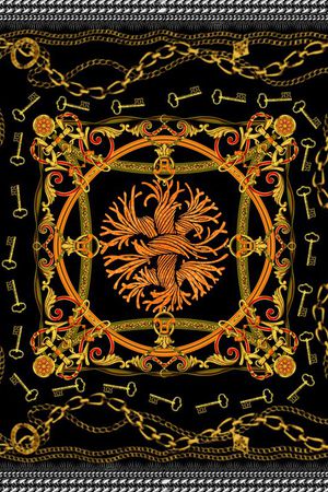 欧式复古宫廷风印花华亿平台图片