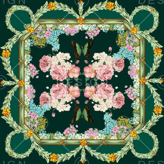 蝴蝶印花华亿平台图片