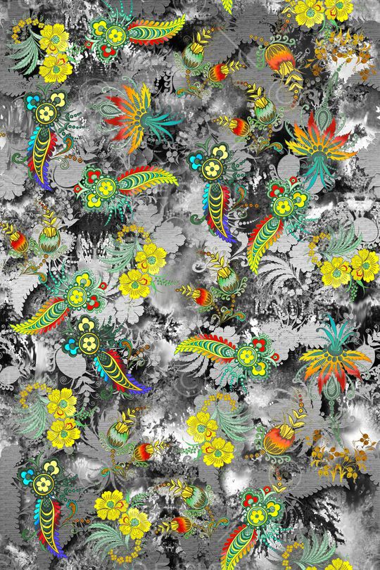 手绘印花印花华亿平台图片