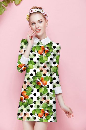 546515-时尚波点圆点手绘植物水果花卉