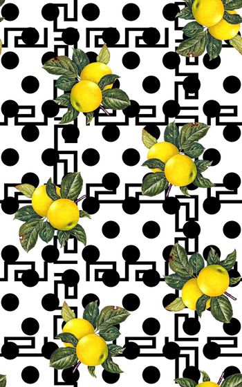 546516-时尚波点圆点几何手绘植物水果花卉