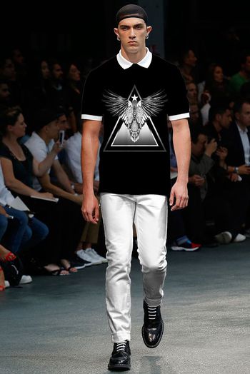 546519-定位几何三角形羽毛翅膀潮流男装t恤