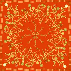 复古大牌女士方巾印花华亿平台图片