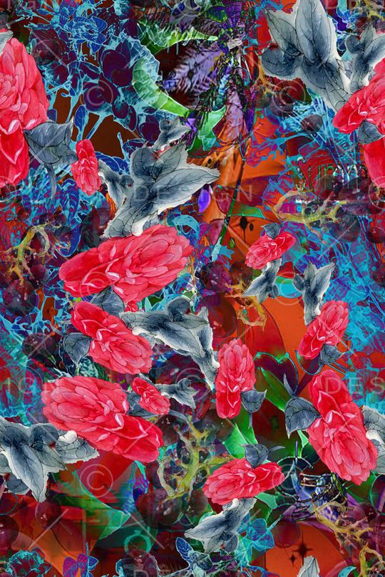 抽象几何印花华亿平台图片