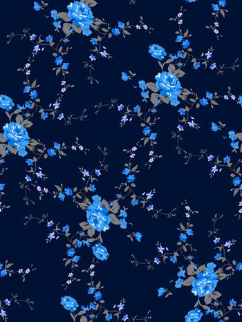 546659-时尚中国风青花小碎花图案