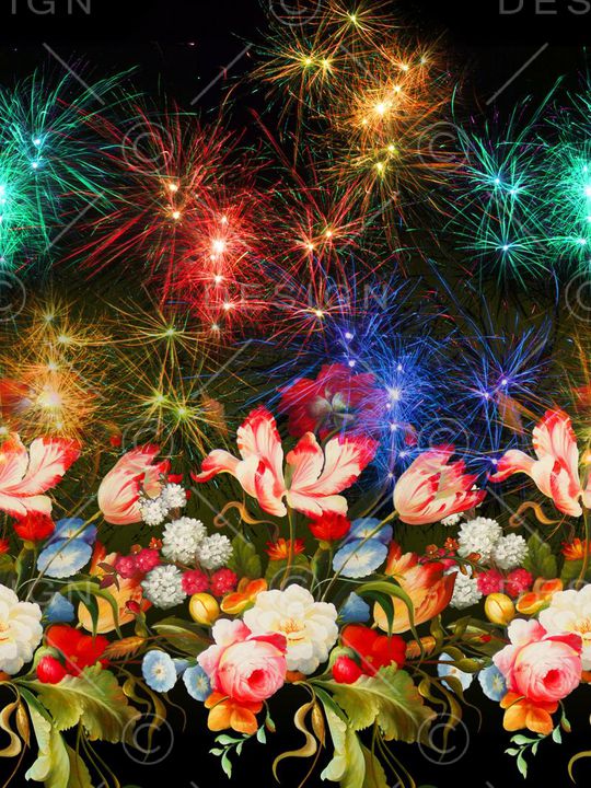 花卉印花华亿平台图片