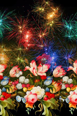 花卉印花华亿平台图片