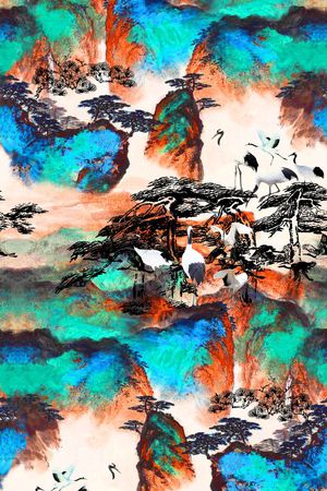 抽象印花华亿平台图片