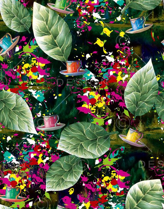 潮流时尚大牌印花华亿平台图片