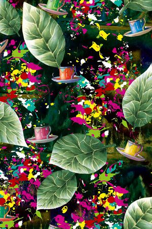 潮流时尚大牌印花华亿平台图片