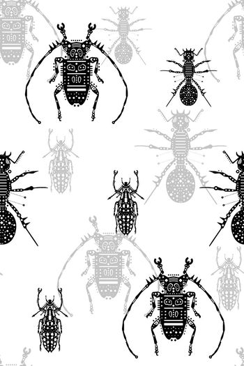 546785-时尚趣味昆虫男装图案
