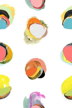 抽象几何印花华亿平台图片