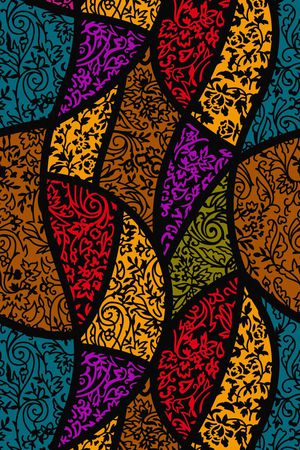 几何线条印花华亿平台图片