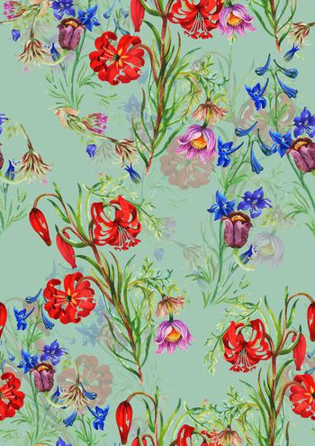 546998-时尚流行优雅写实缠枝花卉 花束 沙