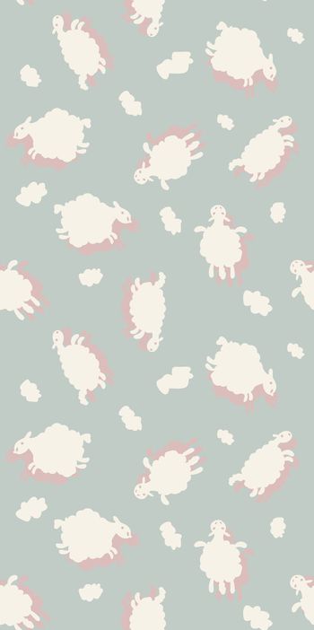 547162-传统手绘小绵羊云朵印花