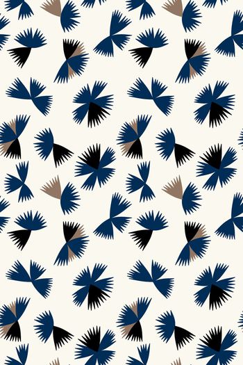 547167-传统手绘几何叶子印花