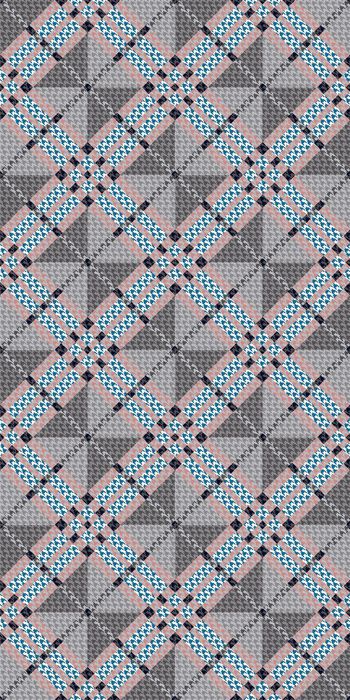 547190-传统手绘几何格子千鸟格印花