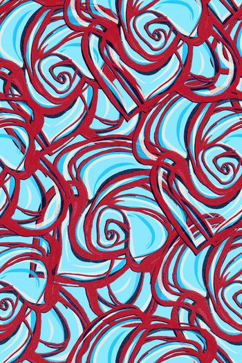 547239-原创手绘创意满版撞色大朵玫瑰