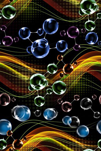 547264-炫彩科技光影几何波浪组合