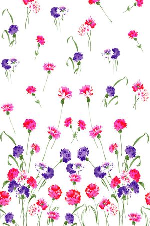 流行时尚 定位 小清新 渐变 花卉 服装 连衣裙 家纺 窗帘 墙纸印花华亿平台图片