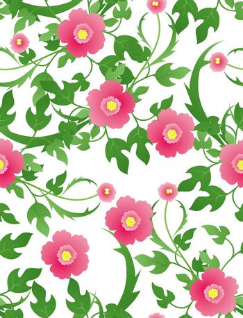 547400-青叶六瓣花朵