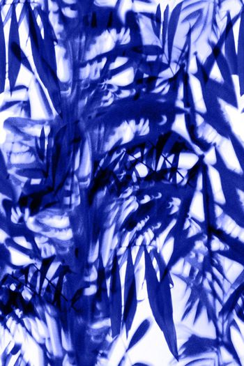 547421-水墨 写意 手绘 单色 竹叶 