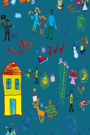 流行时尚 手绘卡通插画  服装 女装长袖连衣裙印花华亿平台图片