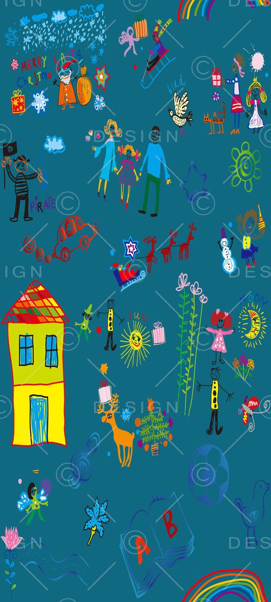 流行时尚 手绘卡通插画  服装 女装长袖连衣裙印花华亿平台图片