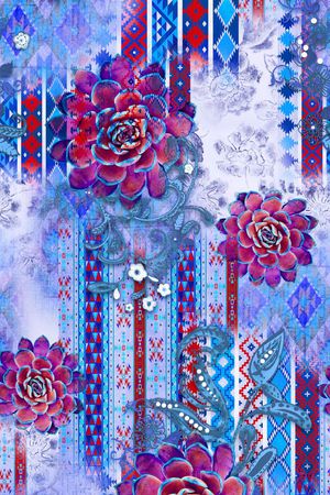 阿拉伯印花华亿平台图片