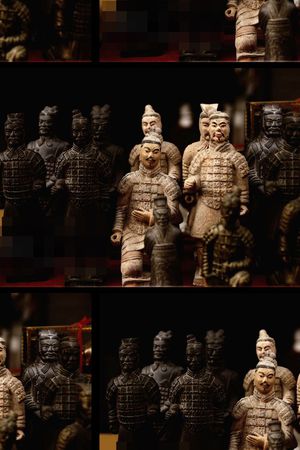 兵马俑印花华亿平台图片