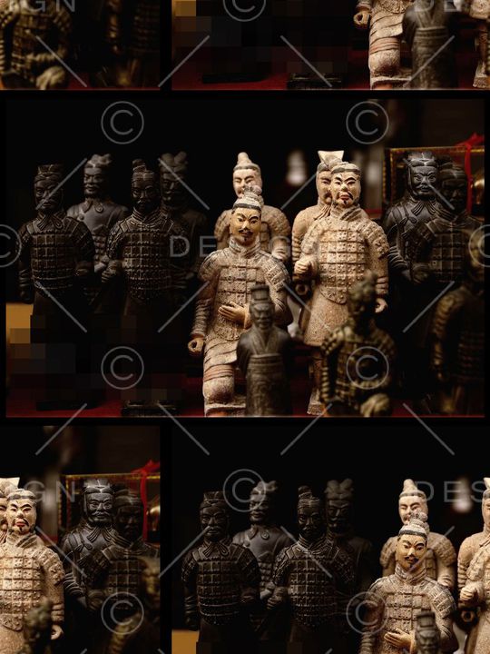 兵马俑印花华亿平台图片