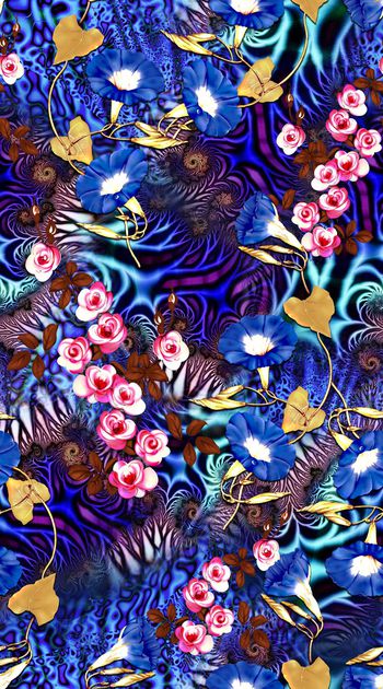 547613-阿拉伯风格 炫彩抽象条纹底纹 斑马