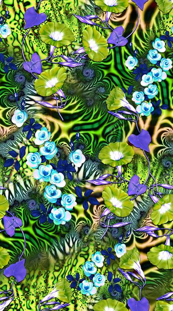 547616-阿拉伯风格 炫彩抽象条纹底纹 斑马