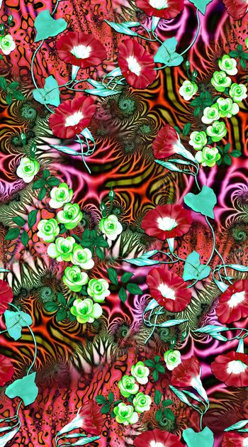 547617-阿拉伯风格 炫彩抽象条纹底纹 斑马